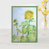 Sonnenblume-Aquarellraum-Grußkarte Karte (Gelbe Blume)