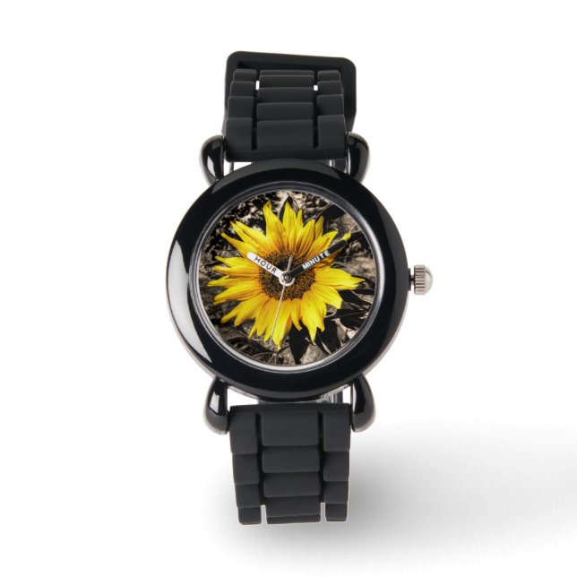 Sonnenblume Armbanduhr (Vorderseite)
