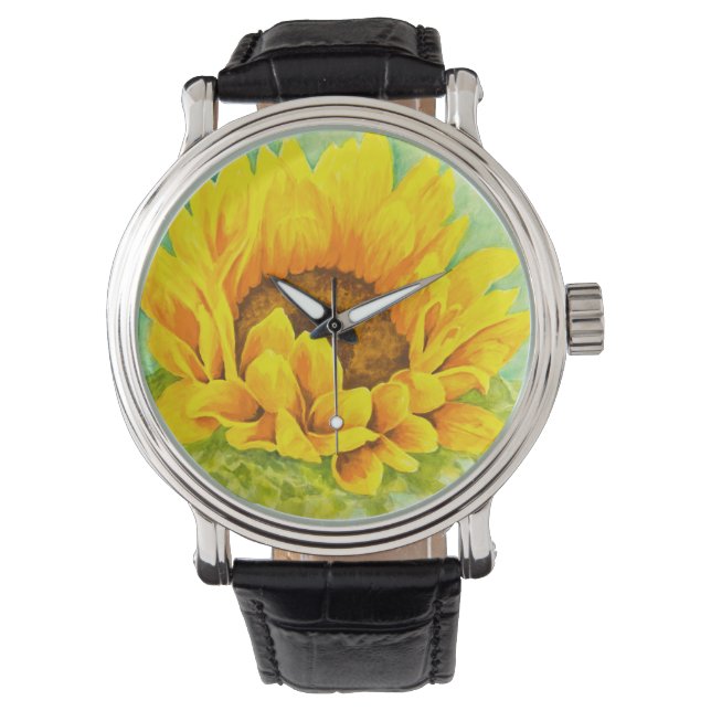 Sonnenblume Armbanduhr (Vorderseite)