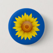 Sonnenblume auf blau button (Vorderseite)