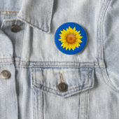 Sonnenblume auf blau button (Beispiel)