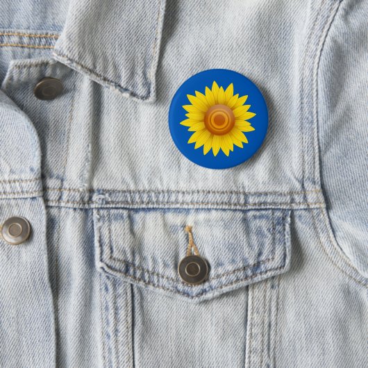Sonnenblume auf blau button (Beispiel)