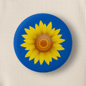 Sonnenblume auf blau button