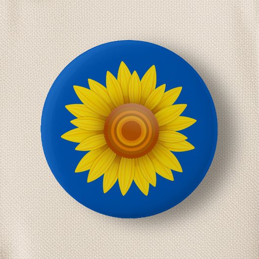Sonnenblume auf blau button