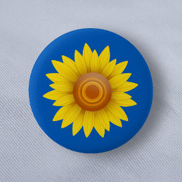 Sonnenblume auf blau button