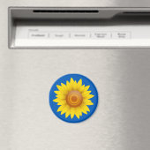 Sonnenblume auf blau magnet (In Situ (Geschirrspüler))