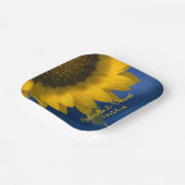 Sonnenblume auf Blue Wedding Pappteller (Gewinkelt)