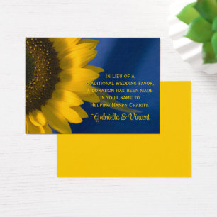 Sonnenblume auf Blue Wedding Wohltätigkeit Fevor C