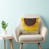 Sonnenblume auf Burlap Rustic Country Wedding Cust Kissen (Stuhl )