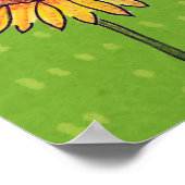 Sonnenblume auf dem Bauernhof Poster (Ecke)
