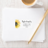 Sonnenblume auf den Seitenstreifen Adressaufkleber (Insitu)