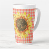 Sonnenblume auf der Tasse Gingham Latte (Rechte Ecke)