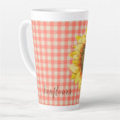 Sonnenblume auf der Tasse Gingham Latte (Linke Ecke)