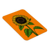 Sonnenblume auf Orange Magnet (Rechte Seite)