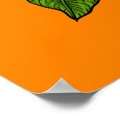 Sonnenblume auf Orange Poster (Ecke)