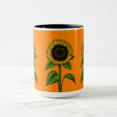 Sonnenblume auf Orange Tasse (Zentrum)
