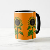 Sonnenblume auf Orange Tasse (VorderseiteRechts)