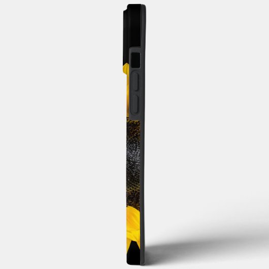 Sonnenblume auf schwarz Case-Mate iPhone hülle (Rückseite / Links)