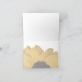 Sonnenblume auf Schwarz Danke Note Card (Innenseite)