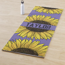 Sonnenblume auf Solid Monogram Name