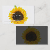 Sonnenblume auf weißem Hintergrund Visitenkarte (Vorne/Hinten)