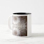 Sonnenblume auf Zuhause Zweifarbige Tasse (Vorderseite Links)