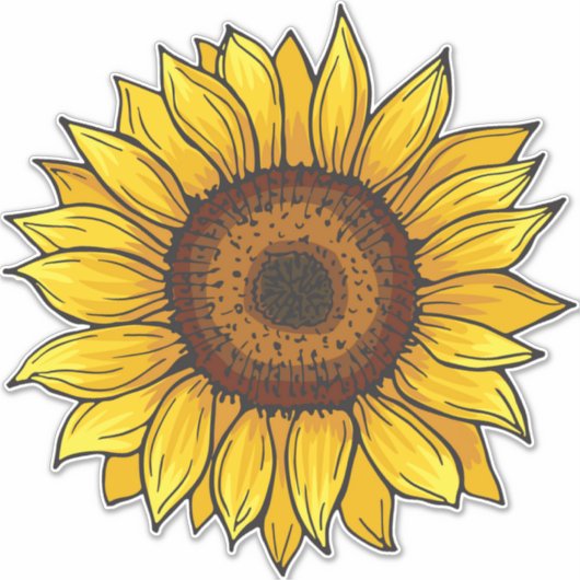Sonnenblume Aufkleber (Vorderseite)