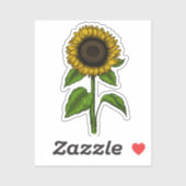 Sonnenblume Aufkleber (Blatt)