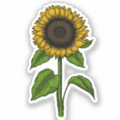 Sonnenblume Aufkleber (Vorderseite)