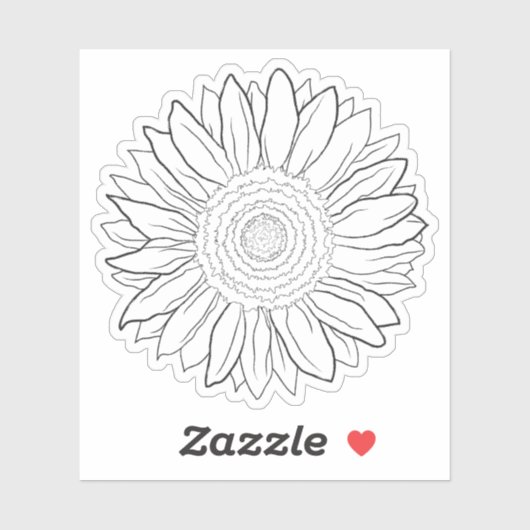 Sonnenblume Aufkleber (Blatt)