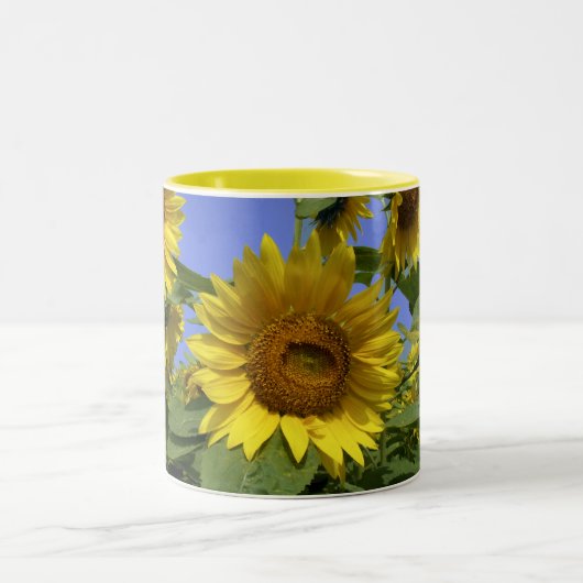Sonnenblume aus der Provence Zweifarbige Tasse (Mittel)