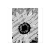 Sonnenblume aus Holz Briefmarke Gummistempel (Prägung)