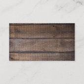 Sonnenblume aus Rustikalem Holz Visitenkarte (Rückseite)