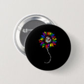 Sonnenblume Autismus-Bewusstsein Sei nett Puzzle-M Button (Vorne & Hinten)