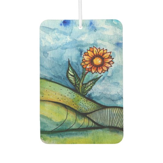 Sonnenblume Autolufterfrischer (Vorderseite)