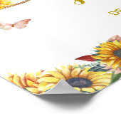 Sonnenblume Baby Dusche Babydusche Begrüßungszeich Poster (Ecke)