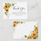 Sonnenblume Baby Dusche Danke Karte (Vorne/Hinten)