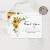 Sonnenblume Baby Dusche Danke Karte (Vorderseite/Rückseite Beispiel)