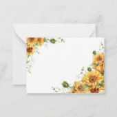 Sonnenblume Baby Dusche Danke Karte (Rückseite)