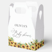 Sonnenblume Baby Dusche Gefälligkeitsbox Geschenkschachtel (Geöffnet)