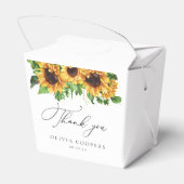 Sonnenblume Baby Dusche Gefälligkeitsbox Geschenkschachtel (Rückseite)