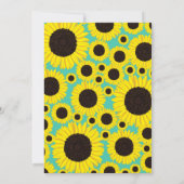 Sonnenblume Baby Dusche Sommer Einladung (Rückseite)