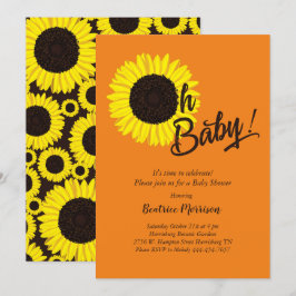 Sonnenblume Baby Dusche Sommer Einladung