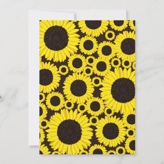 Sonnenblume Baby Dusche Sommer Einladung (Rückseite)