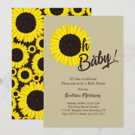Sonnenblume Baby Dusche Sommer Einladung