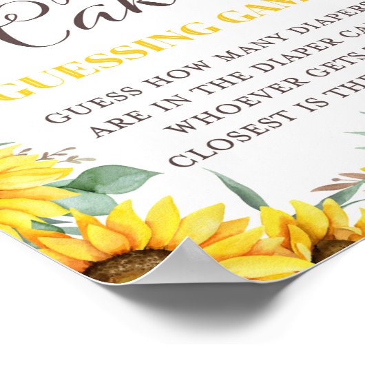 Sonnenblume Baby Duschgel Spielzeichen Poster (Ecke)