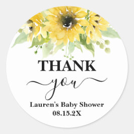 Sonnenblume Baby Duwer Girl Classic Round Sticker