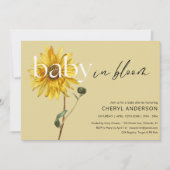 Sonnenblume Baby in Bloom Baby Dusche Party Einladung (Vorderseite)