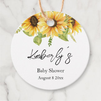 Sonnenblume | Baby In Bloom Babyparty Geschenkanhänger
