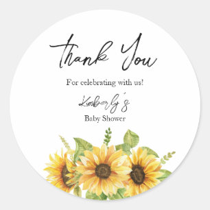 Sonnenblume Baby In Bloom Babyparty Runder Aufkleber